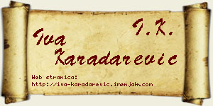 Iva Karadarević vizit kartica